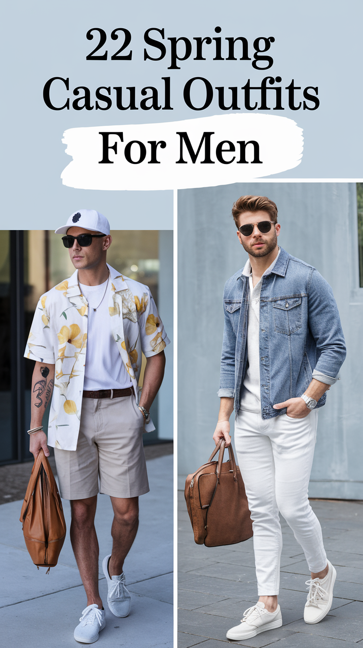 Spring Casual Outfits for Men 2025: 22 Stylish and Trendy Ideas