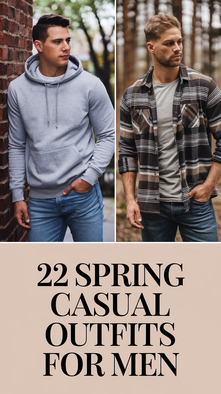 Spring Casual Outfits for Men 2025: 22 Stylish and Trendy Ideas