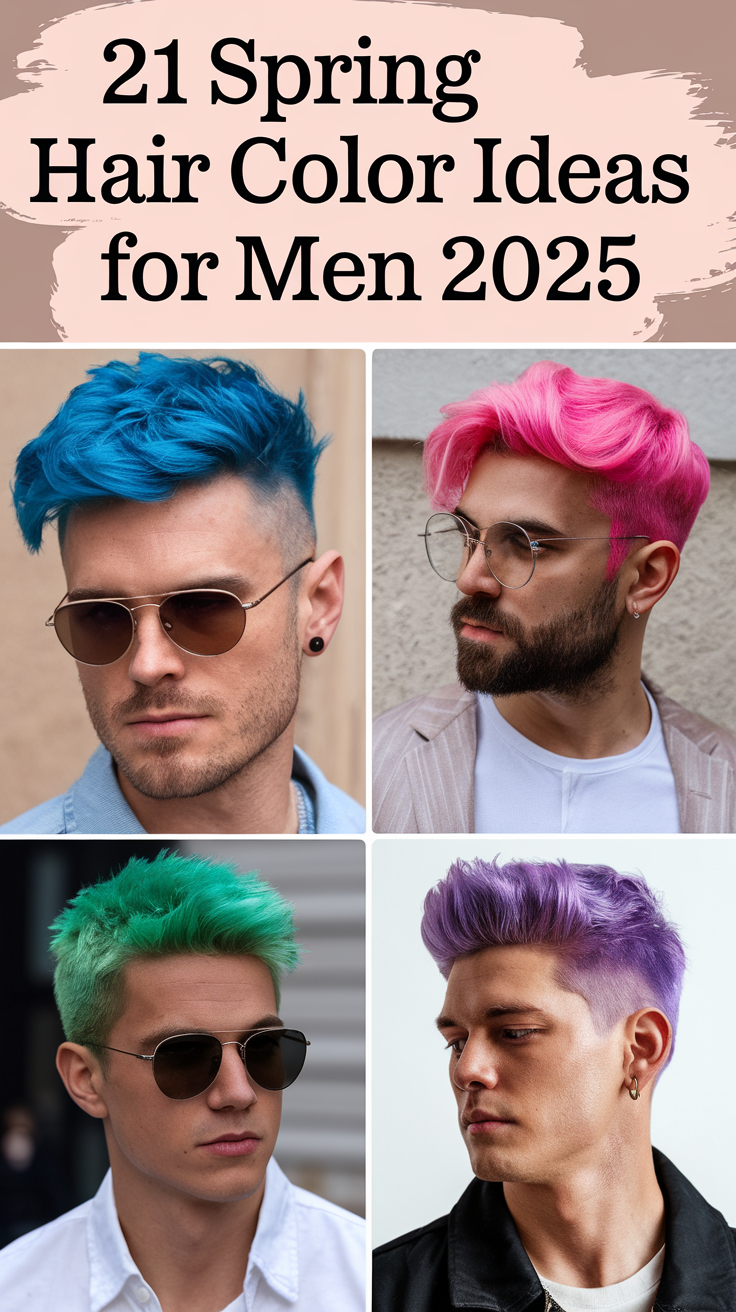 21 Spring Hair Color Ideas for Men 2025: Bold Shades for Every Style