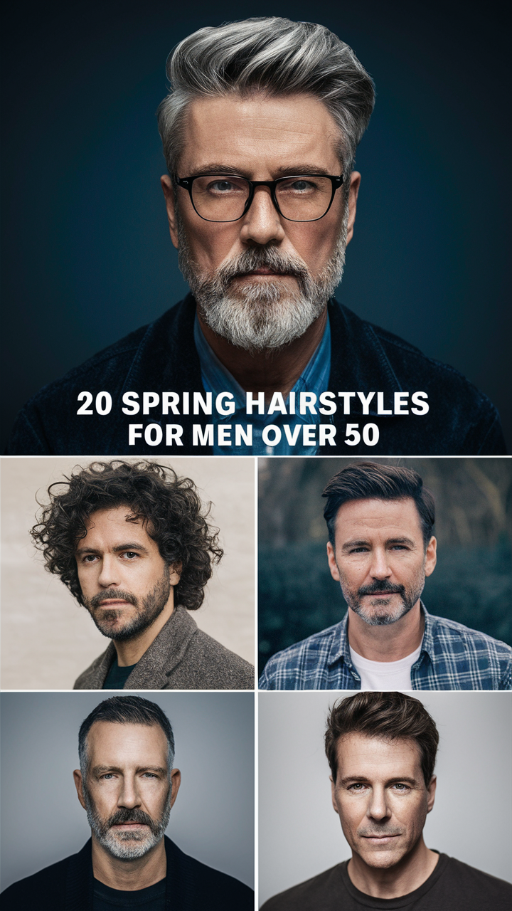 20 Stylish Spring Hairstyles for Men Over 50: Short, Long, and Grey Hair Ideas