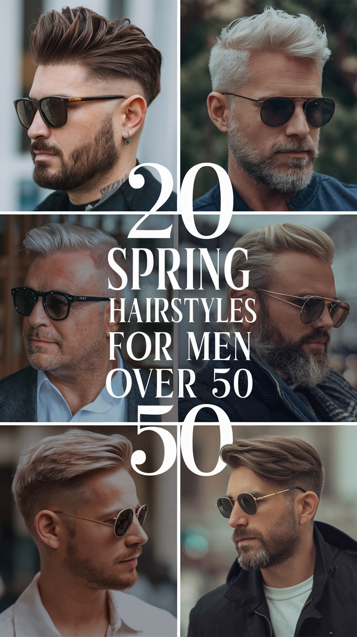 20 Stylish Spring Hairstyles for Men Over 50: Short, Long, and Grey Hair Ideas