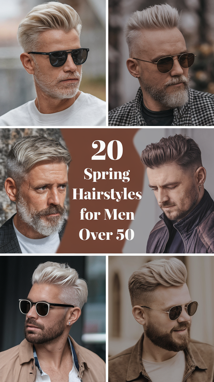 20 Stylish Spring Hairstyles for Men Over 50: Short, Long, and Grey Hair Ideas