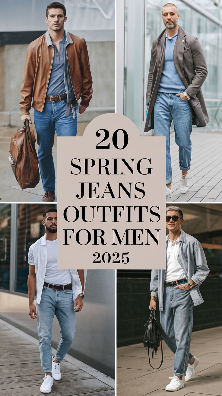 20 Stylish Spring Jeans Outfits for Men 2025: Casual to Formal Looks