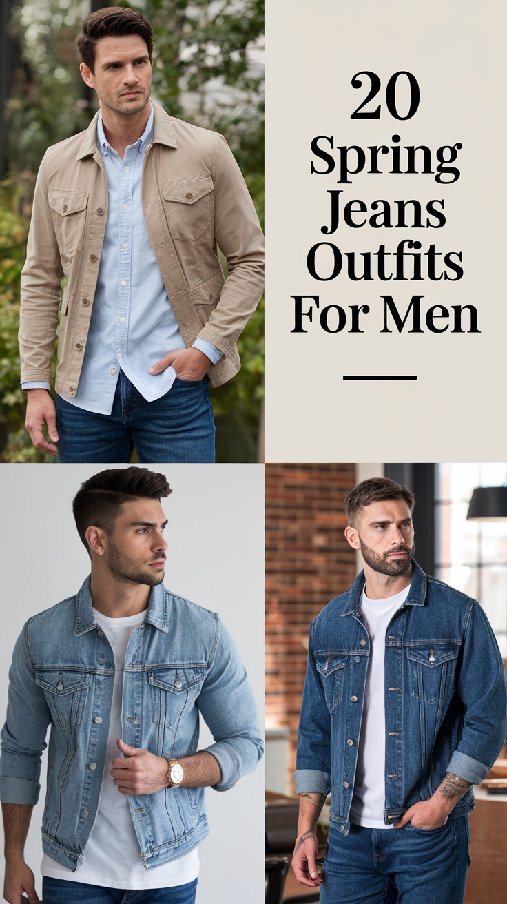 20 Stylish Spring Jeans Outfits for Men 2025: Casual to Formal Looks