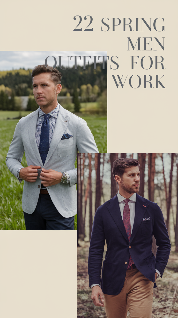 22 Ideas Stylish Spring Men Outfits for Work 2025