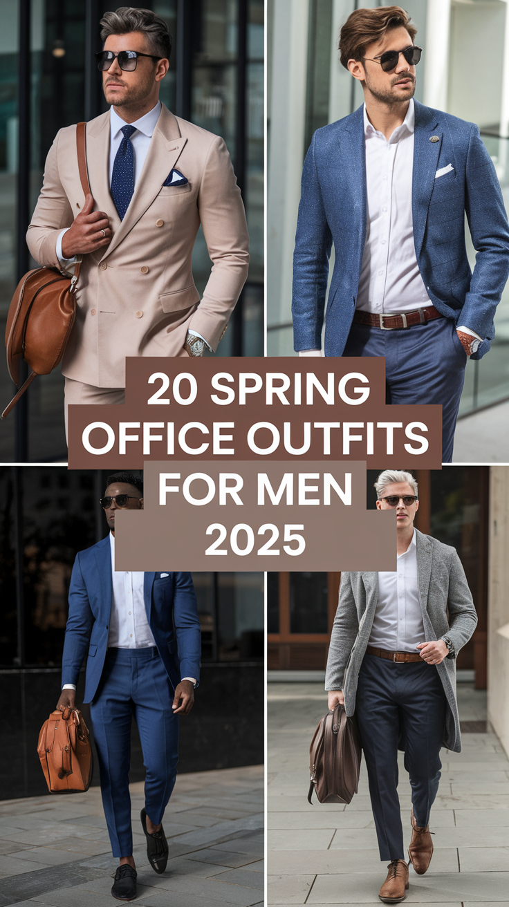 20 Stylish Spring Office Outfits for Men 2025: Business Casual Ideas