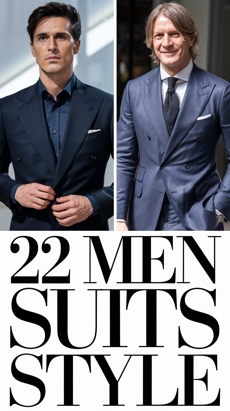 Men Suits Style 2025: 22 Modern Fashion Ideas for Classy and Casual Looks