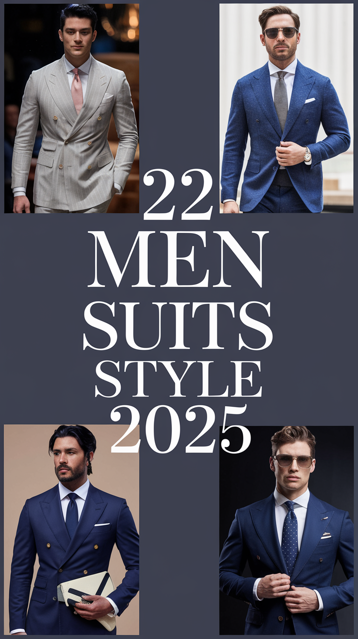 Men Suits Style 2025: 22 Modern Fashion Ideas for Classy and Casual Looks