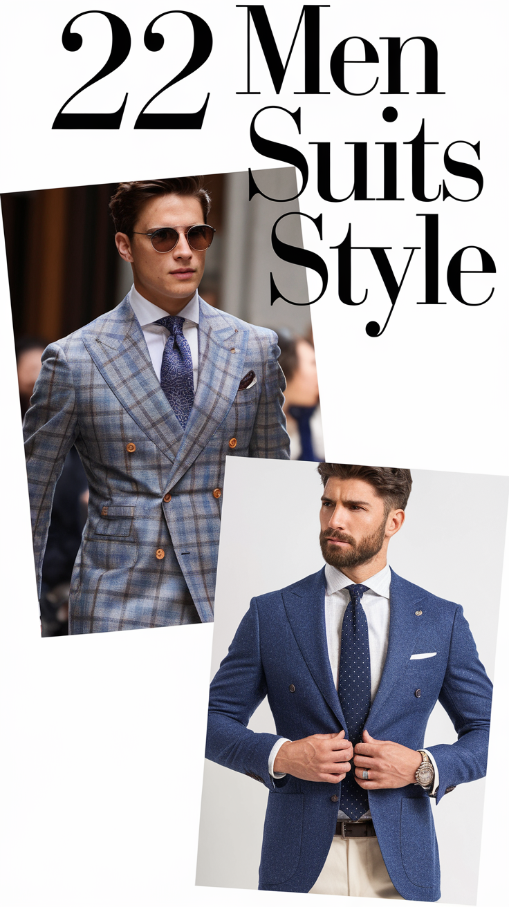 Men Suits Style 2025: 22 Modern Fashion Ideas for Classy and Casual Looks