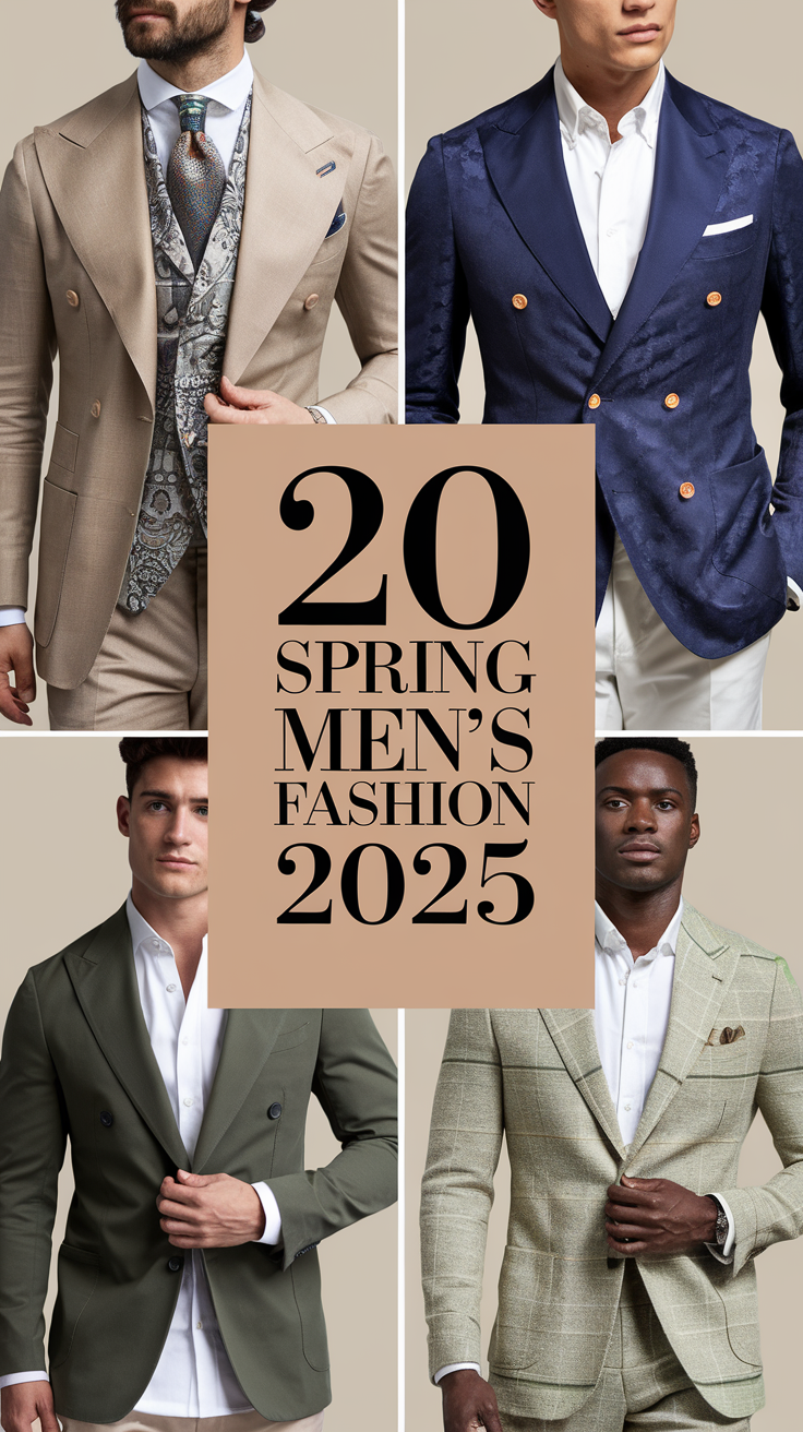 Spring Men's Fashion 2025: 20 Stylish Ideas for Casual and Formal Outfits