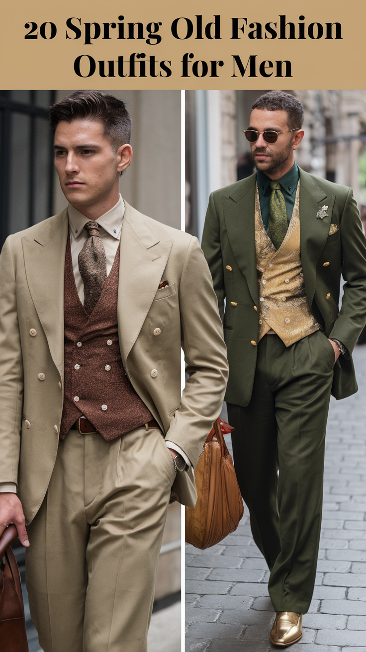Spring Old Fashion Outfits for Men 2025: 20 Ideas Timeless Style Inspiration