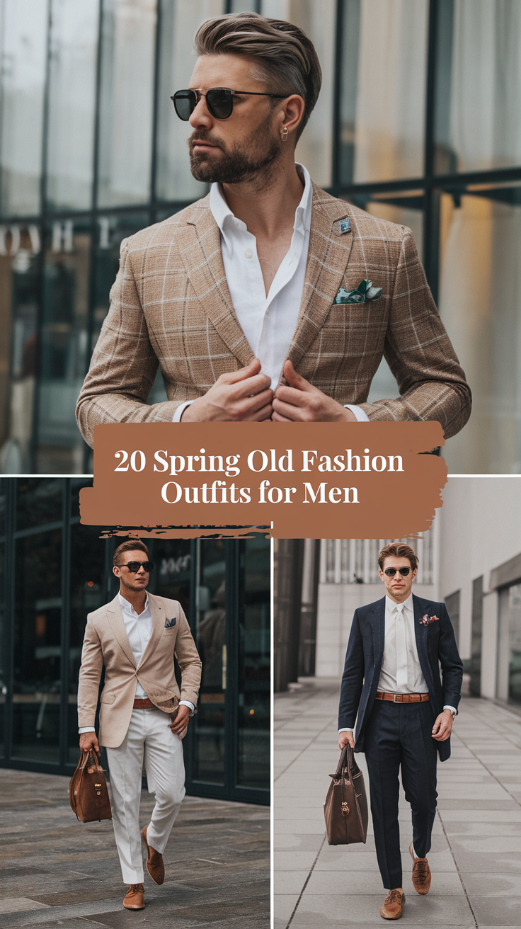 Spring Old Fashion Outfits for Men 2025: 20 Ideas Timeless Style Inspiration