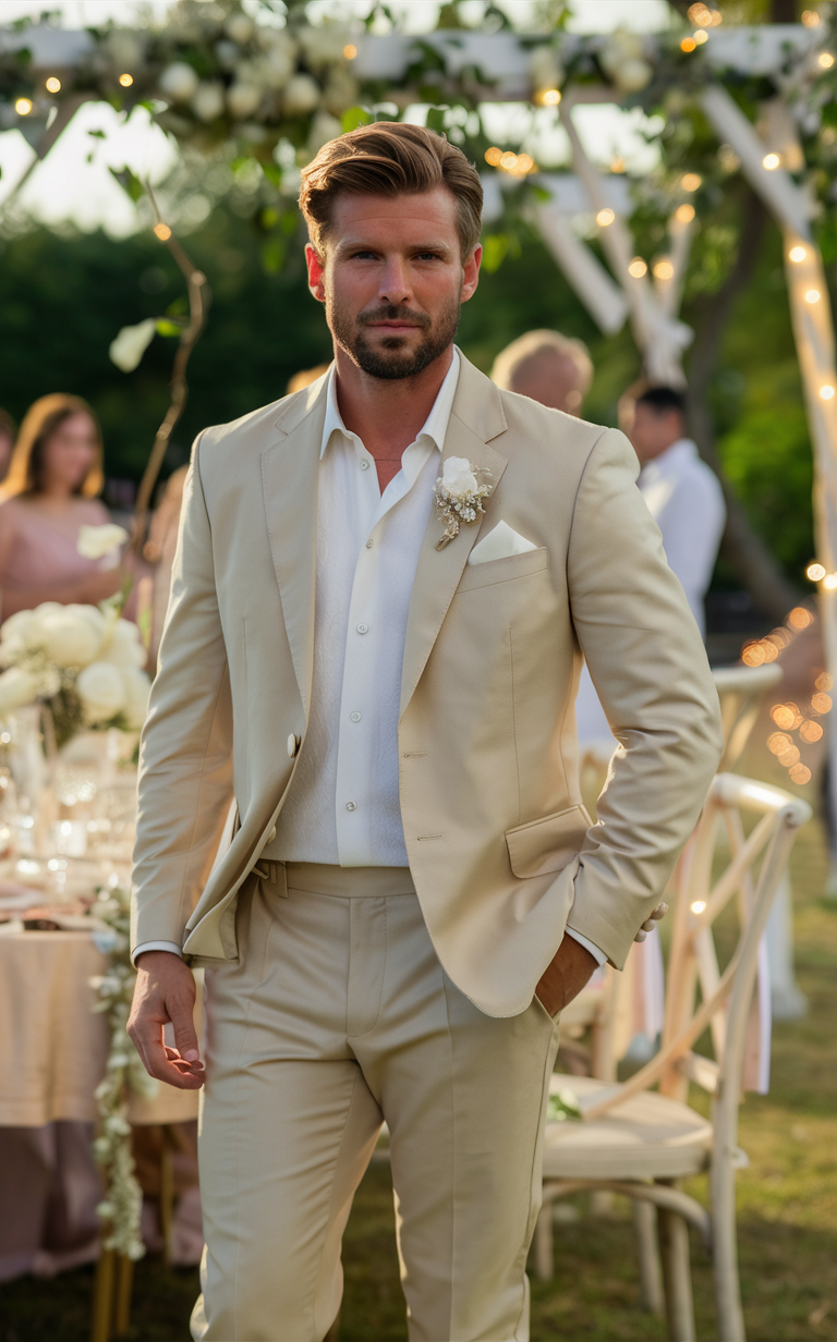 Men's Spring Wedding Outfits 2025 – 20 Stylish Ideas Looks for Every Guest & Dress Code
