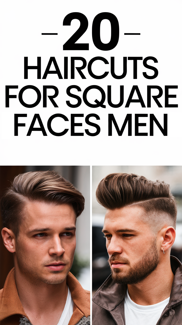 Best Haircuts for Square Faces Men – 20 Stylish Short, Curly & Fade Ideas for 2025