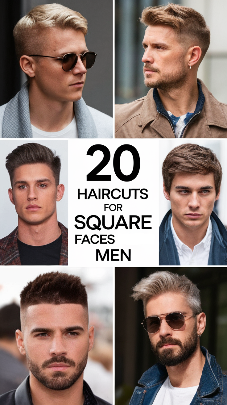 Best Haircuts for Square Faces Men – 20 Stylish Short, Curly & Fade Ideas for 2025