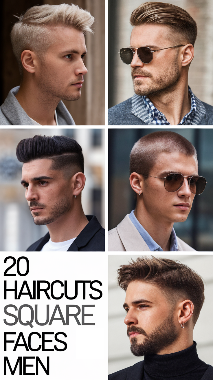 Best Haircuts for Square Faces Men – 20 Stylish Short, Curly & Fade Ideas for 2025
