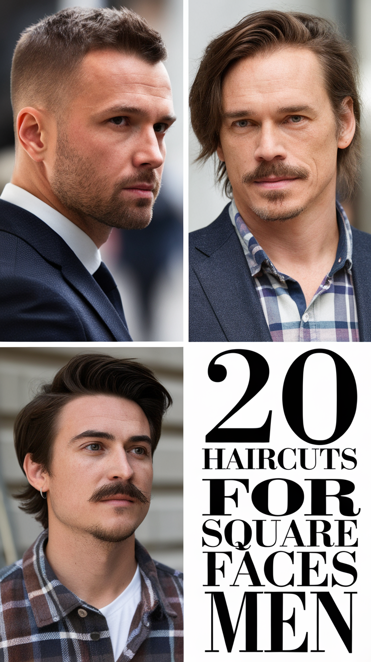 Best Haircuts for Square Faces Men – 20 Stylish Short, Curly & Fade Ideas for 2025