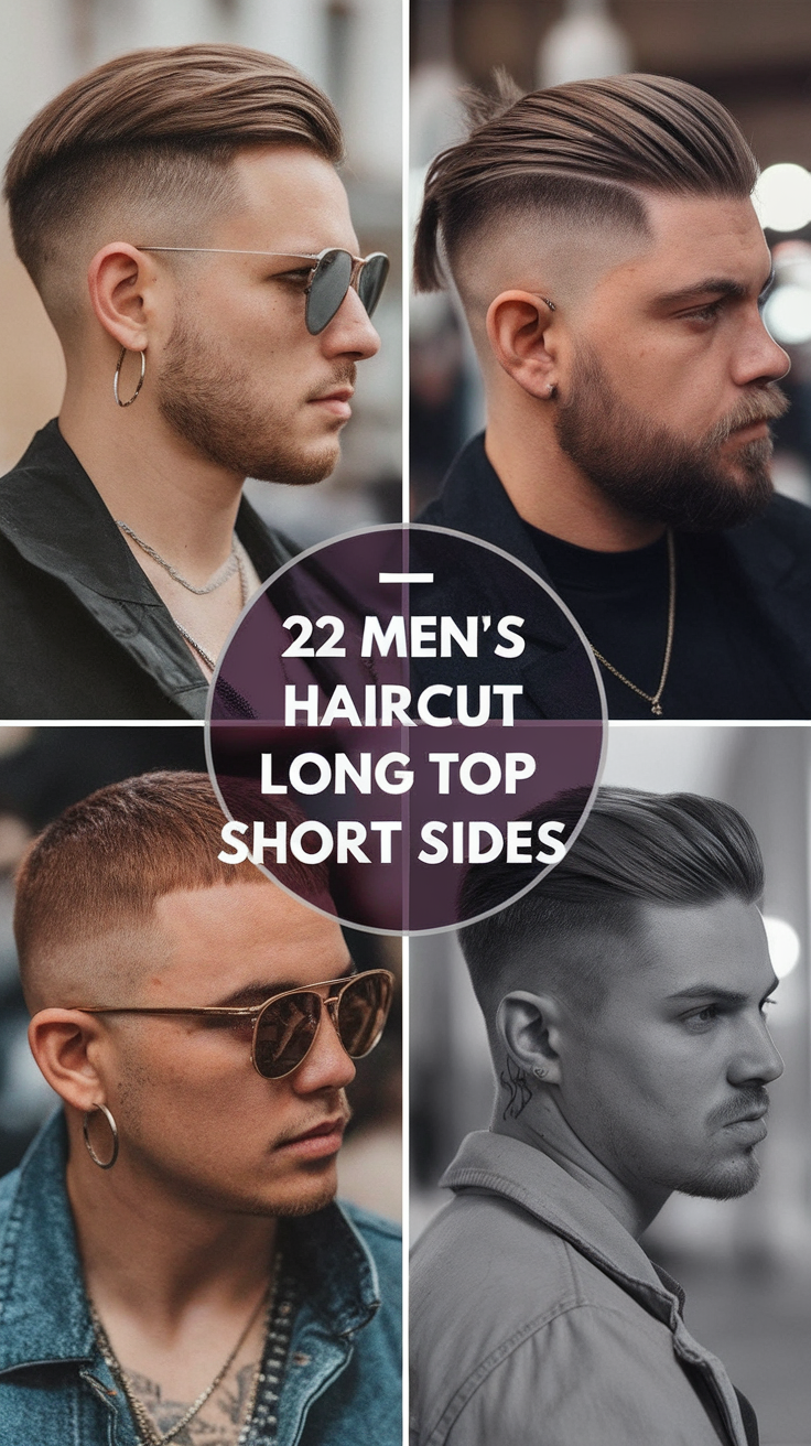 22 Men's Haircut Long Top Short Sides Styles – Modern Fade, Undercut, & Hairstyle Ideas