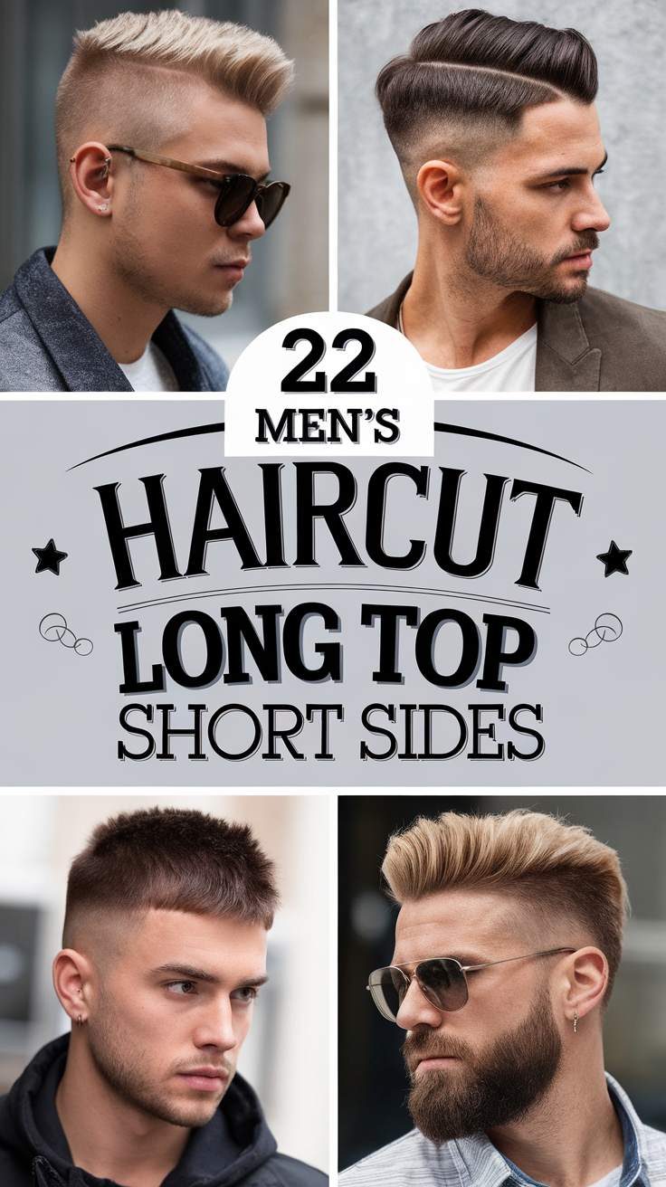 22 Men's Haircut Long Top Short Sides Styles – Modern Fade, Undercut, & Hairstyle Ideas