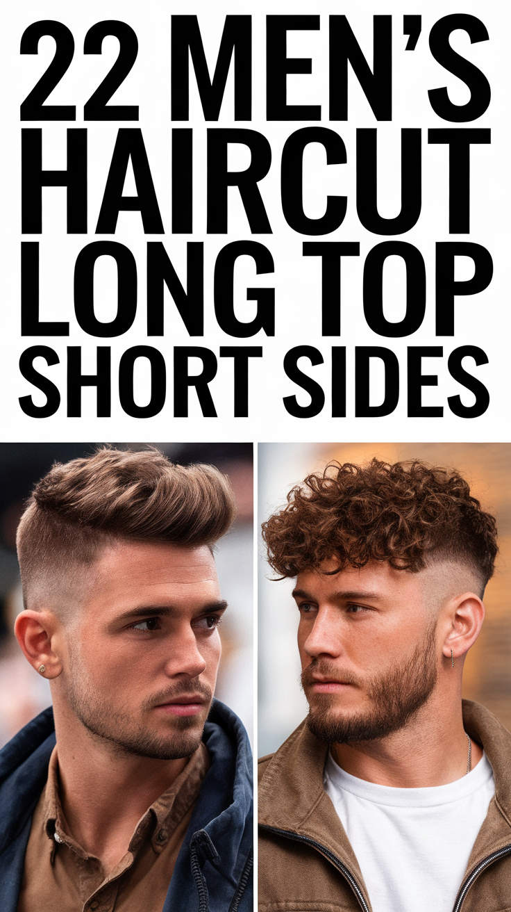 22 Men's Haircut Long Top Short Sides Styles – Modern Fade, Undercut, & Hairstyle Ideas