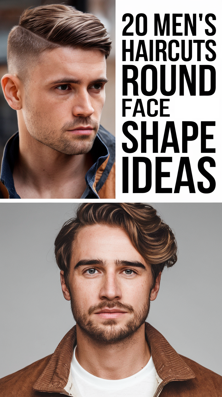 20 Ideas Best Men’s Haircuts for Round Face Shape – Short, Wavy, Curly, & Masculine Styles