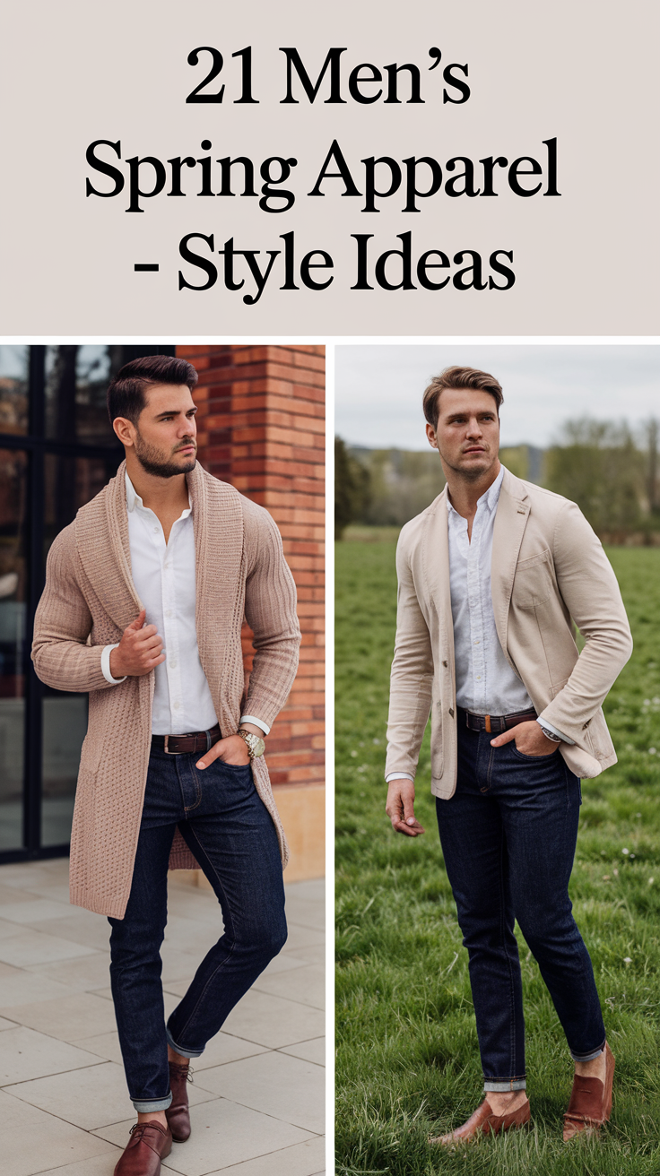 Men's Spring Apparel - 21 Style Ideas for 2025: Casual, Classy & Trendy Outfits
