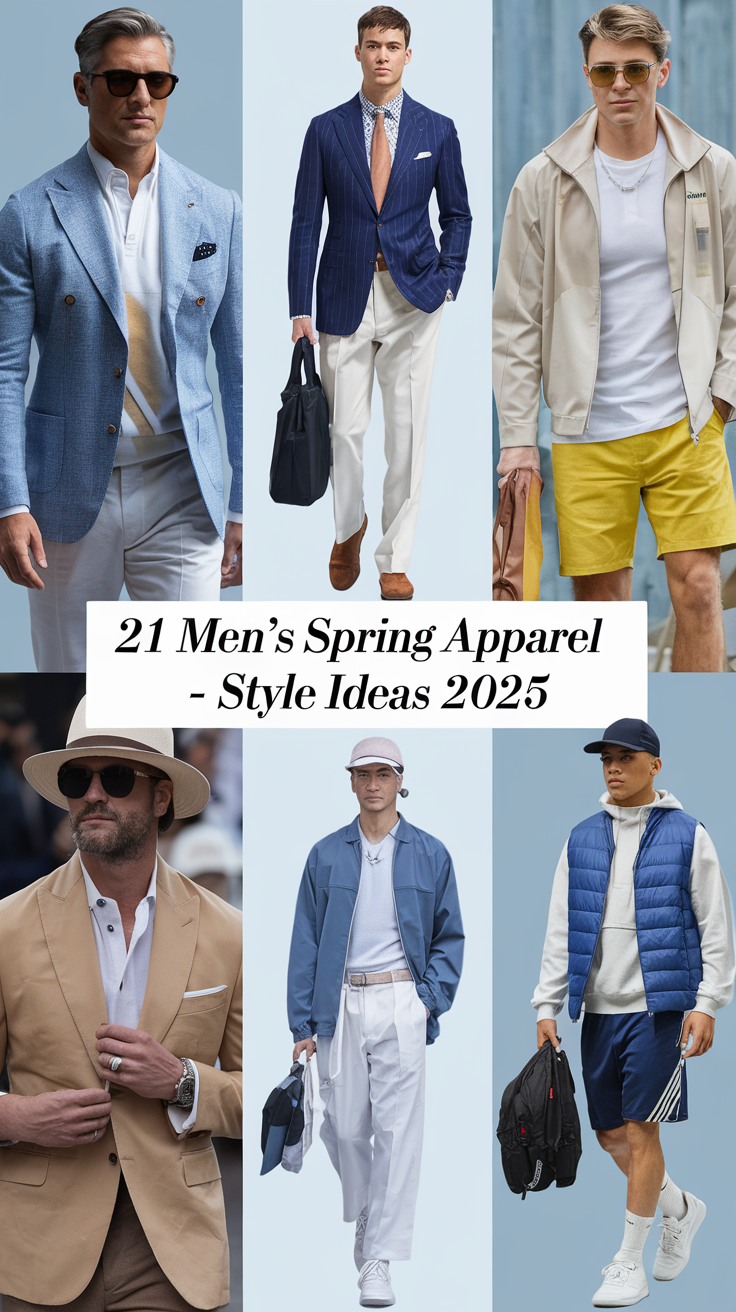Men's Spring Apparel - 21 Style Ideas for 2025: Casual, Classy & Trendy Outfits