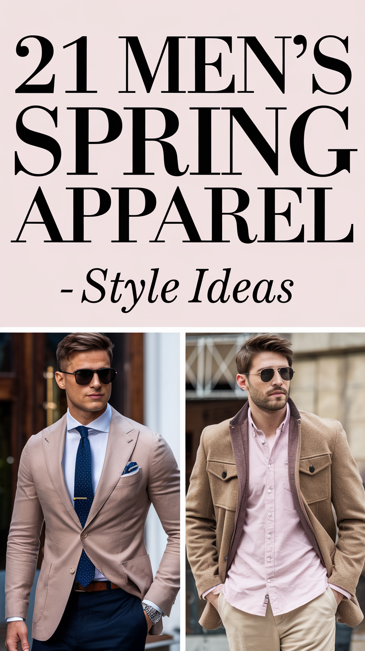 Men's Spring Apparel - 21 Style Ideas for 2025: Casual, Classy & Trendy Outfits