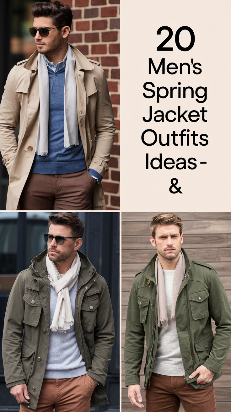20 Stylish Mens Spring Jacket Outfits Ideas 2025 – Trendy, Casual & Work Looks
