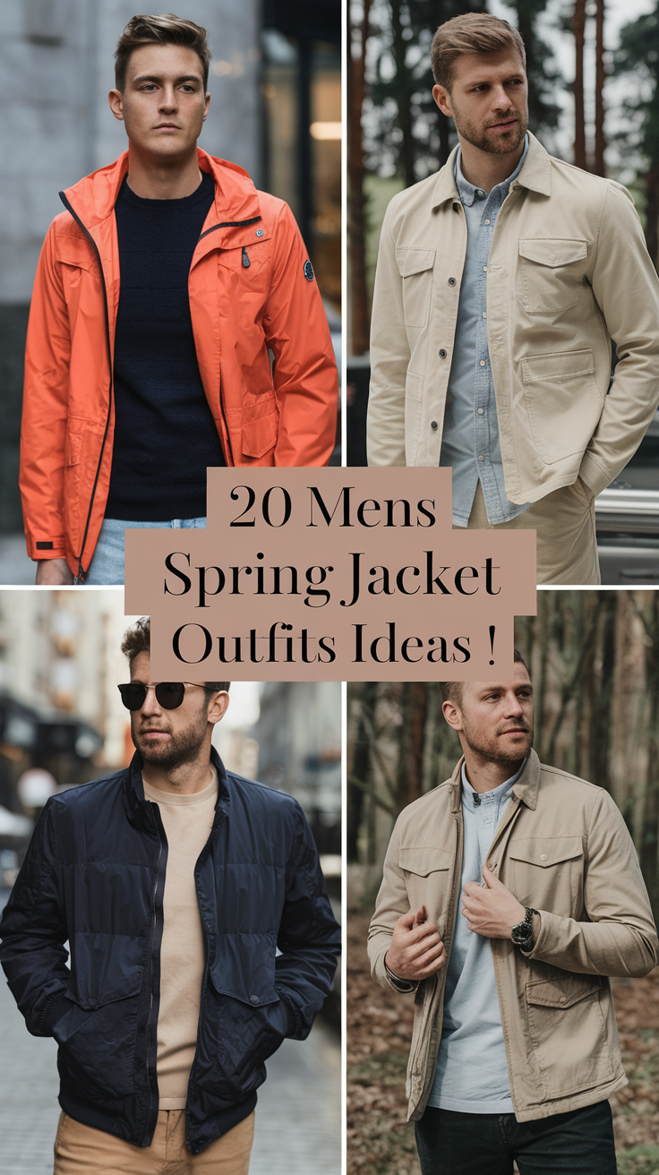 20 Stylish Mens Spring Jacket Outfits Ideas 2025 – Trendy, Casual & Work Looks
