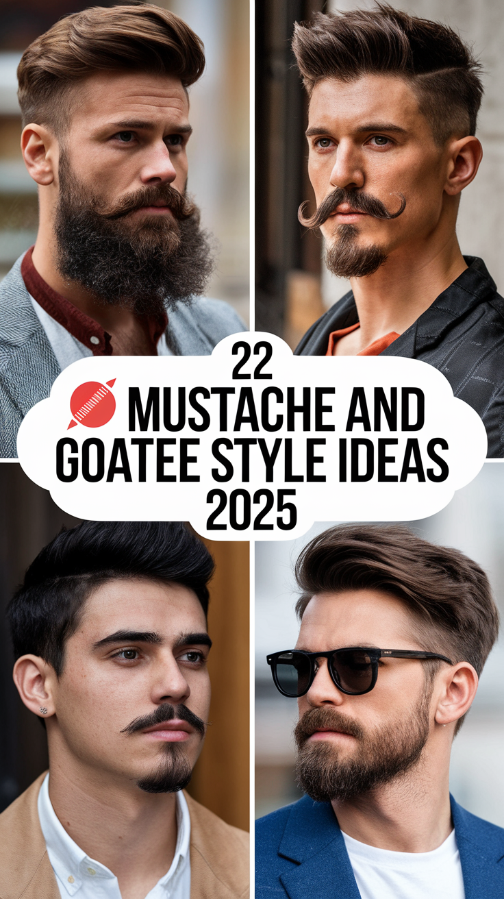 22 Mustache and Goatee Style Ideas 2025 – Trendy Looks for Every Face Shape