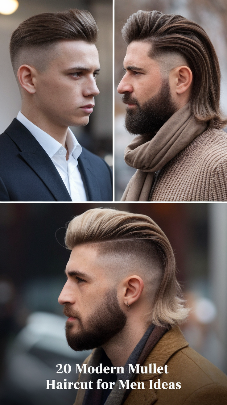 20 Modern Mullet Haircut for Men Ideas 2025 – Trendy, Stylish & Versatile Cuts