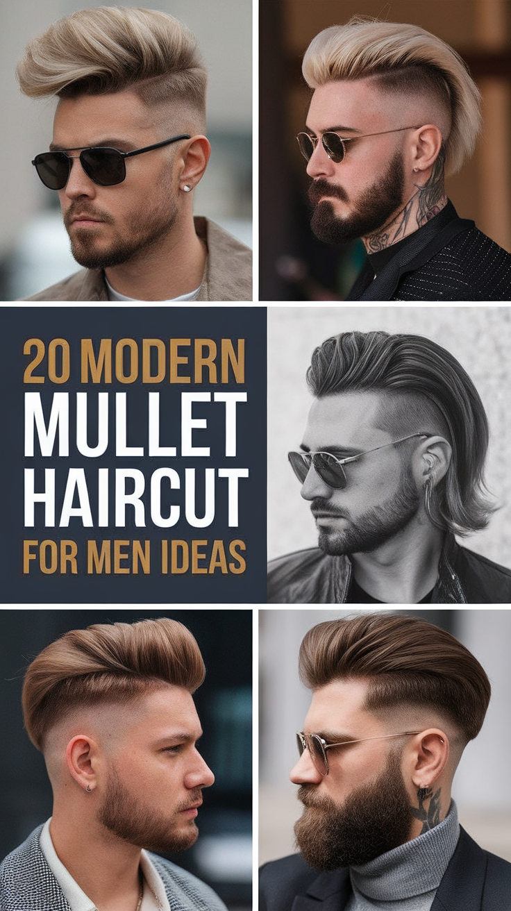 20 Modern Mullet Haircut for Men Ideas 2025 – Trendy, Stylish & Versatile Cuts