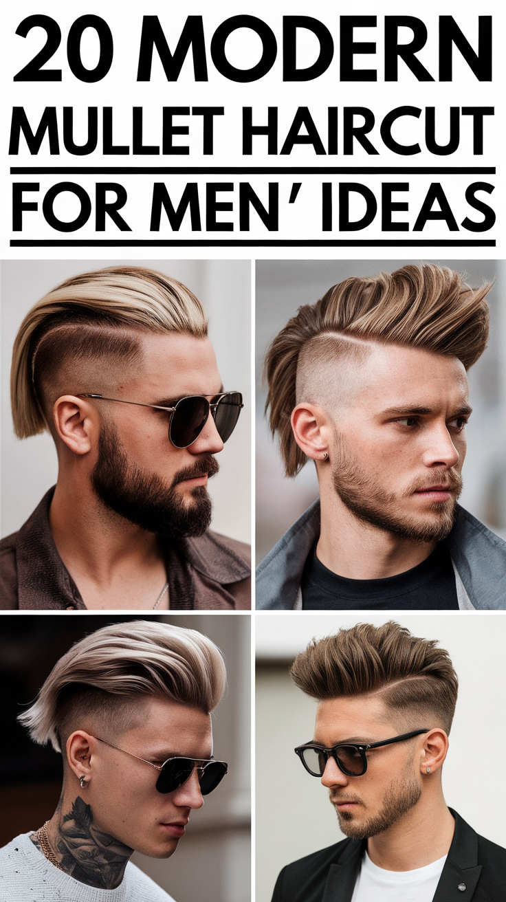 20 Modern Mullet Haircut for Men Ideas 2025 – Trendy, Stylish & Versatile Cuts