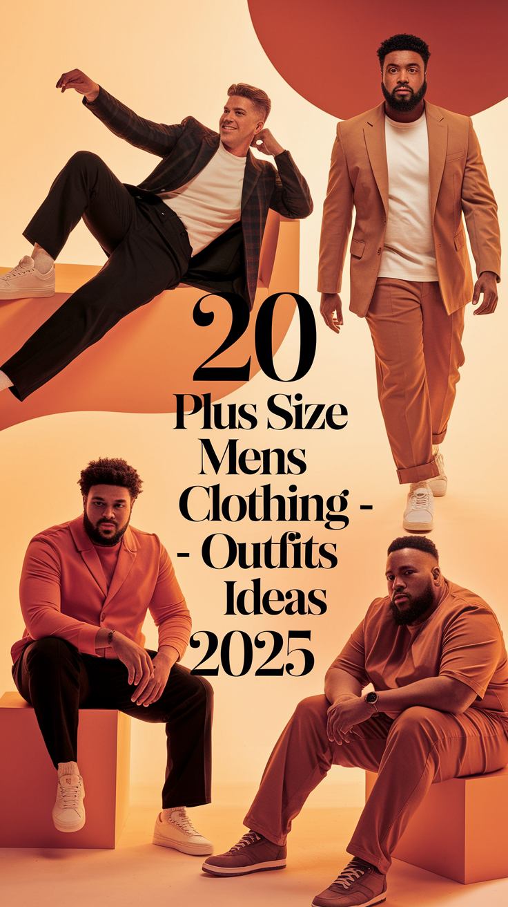 20 Plus Size Men's Clothing Outfit Ideas 2025 – Casual & Formal Styles